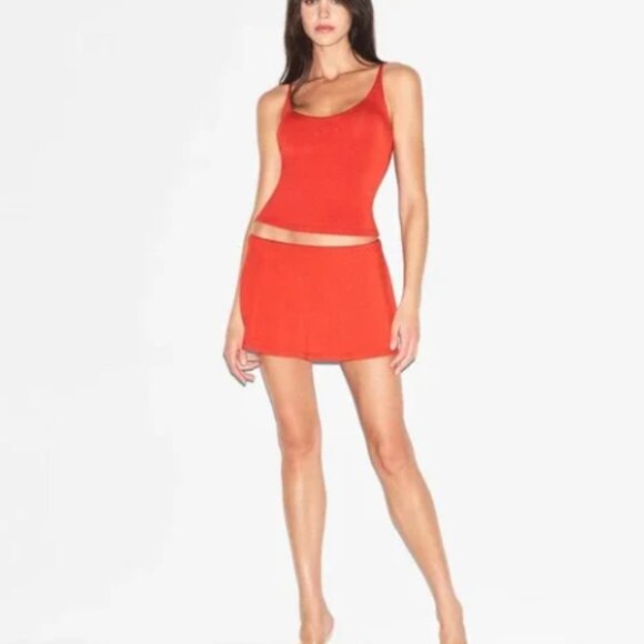 SKIMS Smooth Lounge Skimpy Strap Cami Womens XS Terra Red NWT NEW - Picture 1 of 8